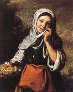 Bartolome Esteban Murillo Rural girls and flower basket china oil painting reproduction
